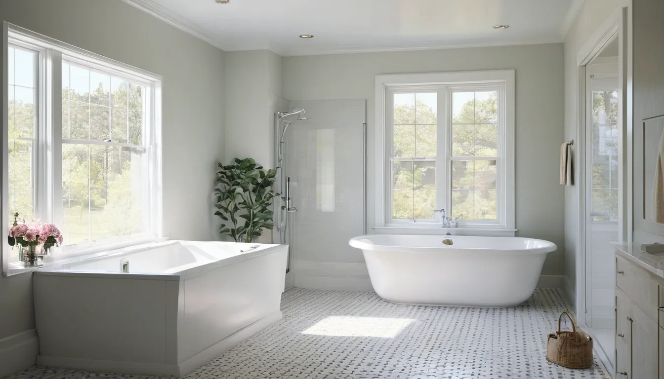 A bright, accessible bathroom with a walk-in tub in a home near Lake Grove